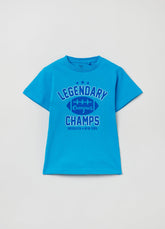 Ovs Kids Boy Cotton T-Shirt With Lettering Print